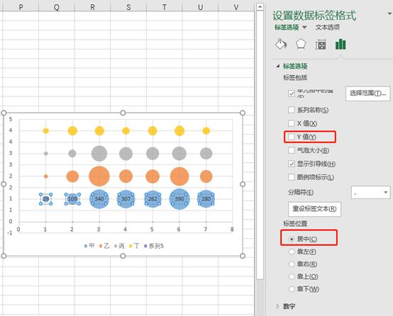 excel怎么设置数据标志_Excel绘制复杂气泡图_气泡图坐标轴设置