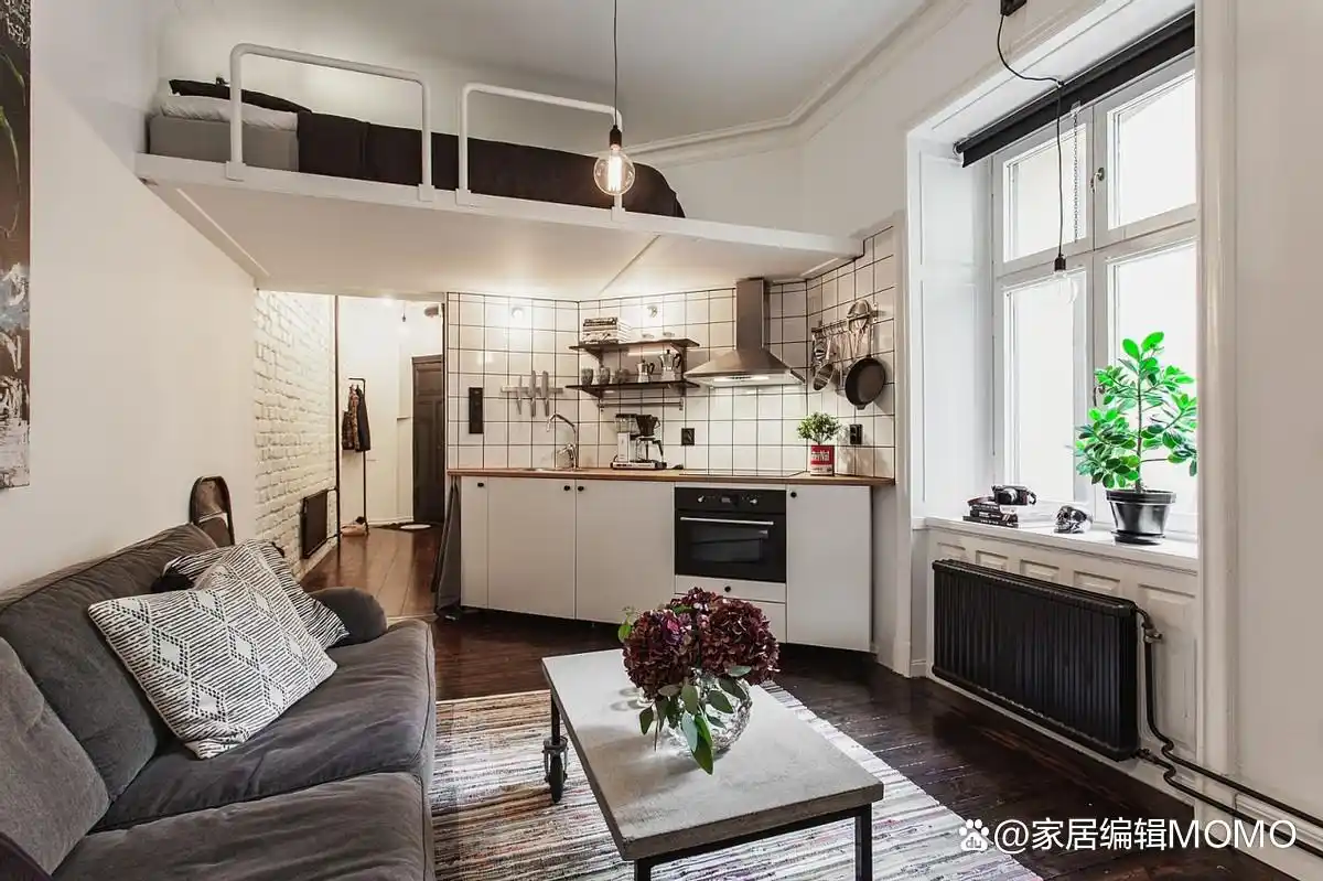 设备平台可以改成房间吗_23㎡蜗牛户型_厨房上搭板做卧室