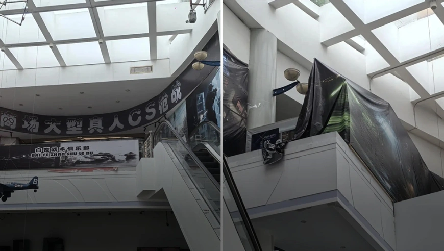 阳江18岁高中生真人CS误把广告布当墙五楼坠亡 涉事商家已停业