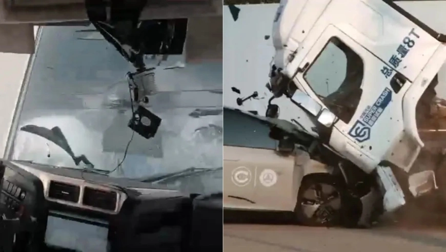 理想i8重卡对撞测试引争议，乘龙卡车回应：法务部介入