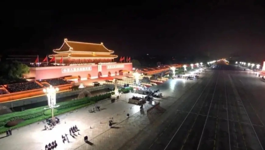 北京天安门第二次综合演练：纪念抗战胜利80周年活动组织有序