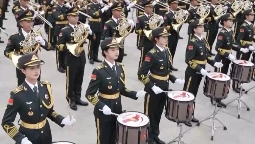 千人联合军乐团亮相抗战胜利80周年阅兵，规模空前亮点多