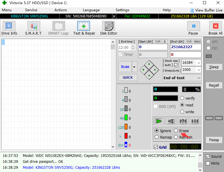 Victoria硬盘修复工具最新版