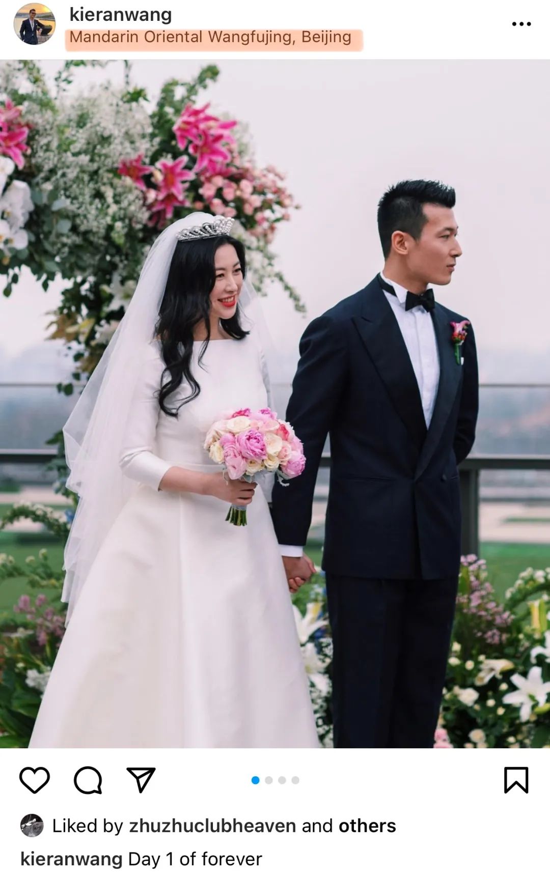 朱珠 婚礼 新郎 王昀佳_朱梓骁结婚了吗