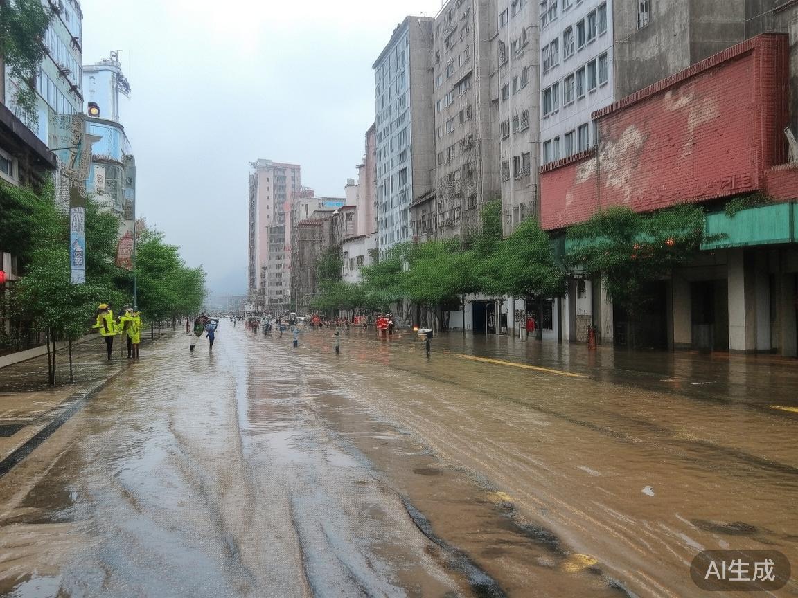 7月27日夜间昆明强降雨致主城淹水，后积水全部处置完毕