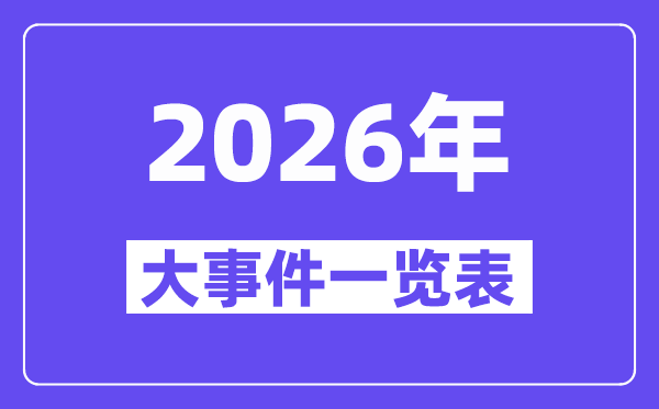 2026年大事件早知道！含美加墨世界杯及各类重要日子