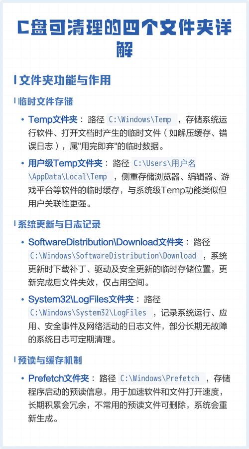 电脑C盘各文件夹作用及能否删除，快来了解